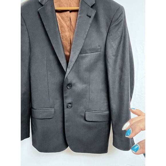 Versini Men's suit Jacket Sport Coat Slim Fit Black 100% Wool Size 30 - Picture 1 of 16